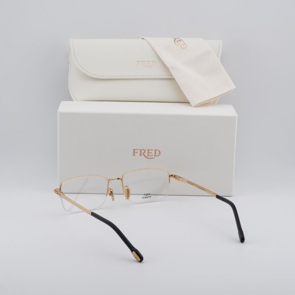 Fred FG50024U 030 Rectangle 55mm Eyeglasses - Gold - Picture 4 of 10